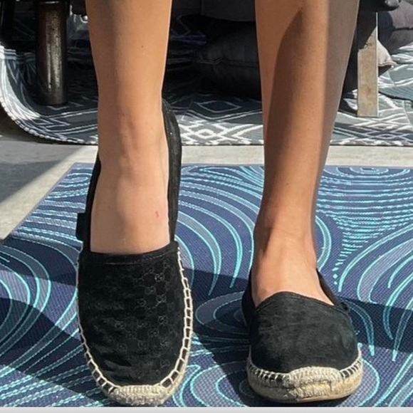 Gucci Womens Black Guccissima Suede Pilar Espadrille - EU 37 - Picture 13 of 13